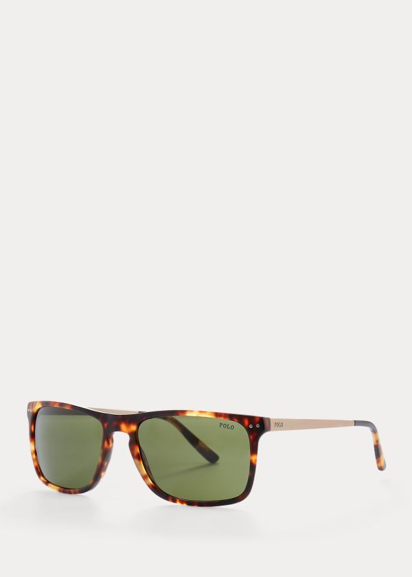 Gafas De Sol Polo Ralph Lauren Hombre Verdes - Metal Temple - BWYCR0942